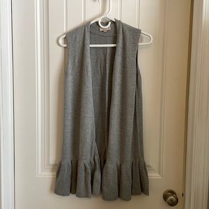 Loft Gray long sweater vest size M
